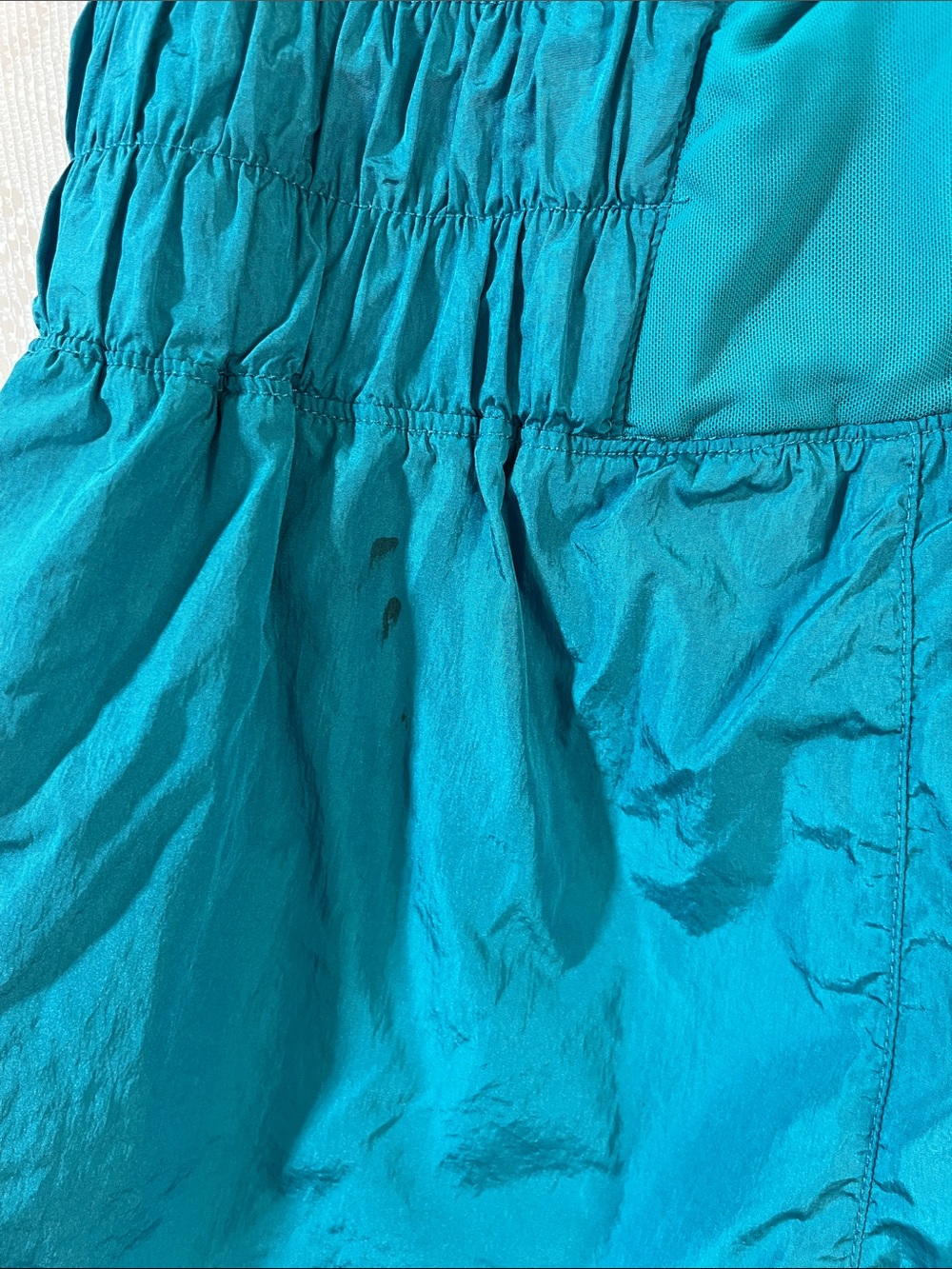 FP Movement High-Waist Teal Shorts - Elastic Smocked Waist S - Picture 6 of 7